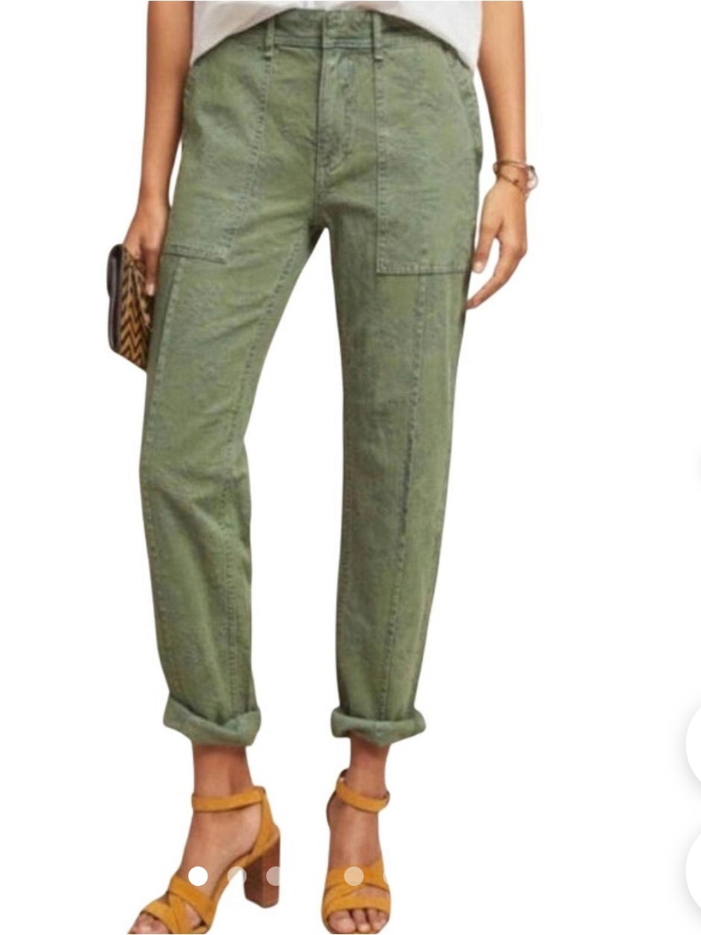 Anthropologie The Wanderer green floral Pants jeans,28